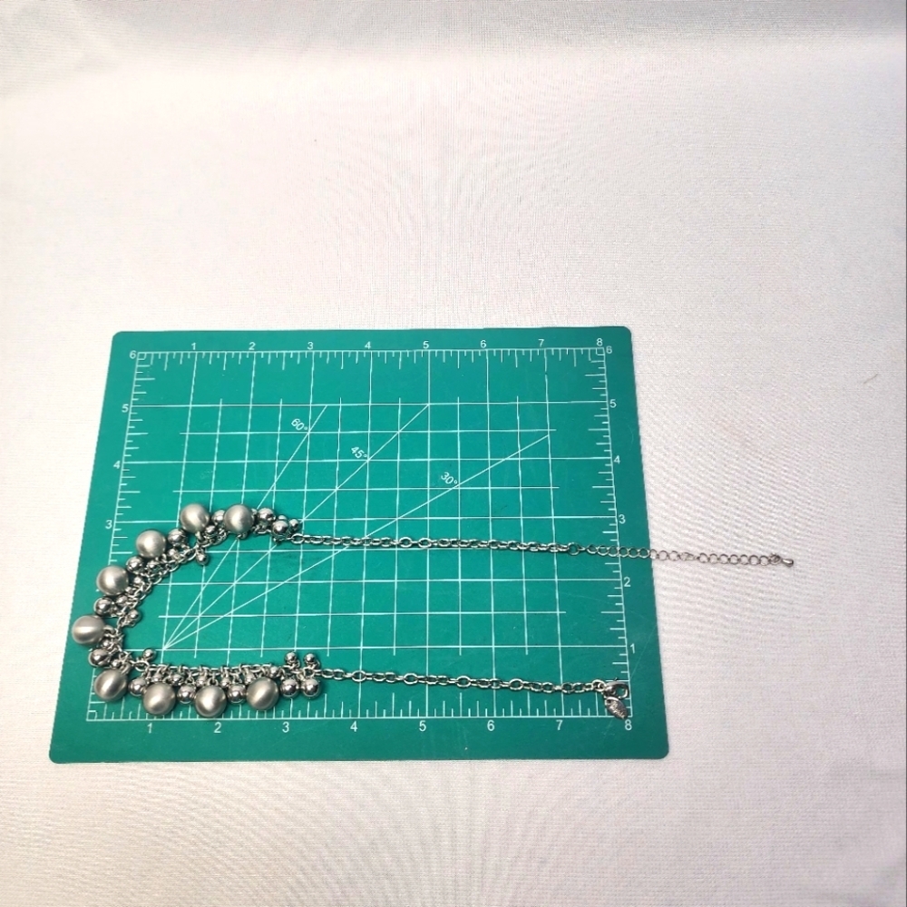 Lia Sophia Brushed and Shiney Silver Bead Necklace - Picture 10 of 12